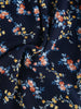 X Line V Neck Midi Floral Ruffle Hem Dress