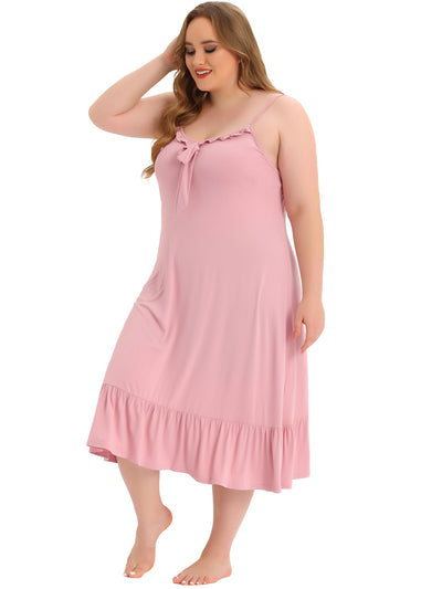 Bublédon Women's Plus Size Sleepdress Nightgowns Sleepwear Soft Comfy Camisole Cami Nightdress