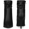 Perphy Slouchy Pointed Toe Side Zip Stiletto Heel Ankle Boots