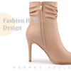 Perphy Slouchy Pointed Toe Side Zip Stiletto Heel Ankle Boots