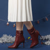 Perphy Slouchy Pointed Toe Side Zip Stiletto Heel Ankle Boots