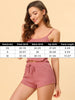Pajama Sleeveless Crop Tank Tops and Shorts Strtechy 2pcs Lounge Set