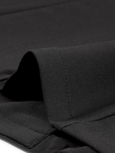 Women's Plus Size Office Blazer Notch Panel Button Front 3/4 Sleeve Peplum Work Blazers