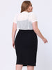 Knit H Line Round Neck Short Sleeve Shrug