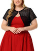 Knit H Line Round Neck Short Sleeve Shrug