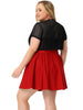 Knit H Line Round Neck Short Sleeve Shrug