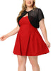 Knit H Line Round Neck Short Sleeve Shrug
