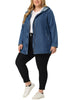 Enzyme Wash H Line Hood Long Sleeve Jacket