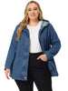 Enzyme Wash H Line Hood Long Sleeve Jacket