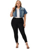 Denim Relax Fit Short Sleeve Crop Jacket