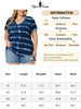 Knit V Neck Short Sleeve High Low Blouse