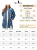 Denim H Line Button Up Long Sleeve Ripped Jacket