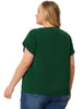 Woven H Line Round Neck Tulip Sleeve Blouse