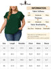 Woven H Line Round Neck Tulip Sleeve Blouse