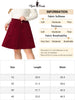 A Line Woven Elastic Waist Button Decor Skirt
