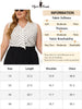 Woven H Line Polka Dot V Neck Sleeveless Blouse