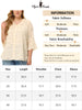 Woven H Line V Neck 3/4 Sleeve Button Decor Top