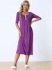 Womens Sleepwear Lounge Long Dress with Pockets Soft Nightshirt Pajama Nightgown