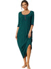 Womens Sleepwear Lounge Long Dress with Pockets Soft Nightshirt Pajama Nightgown