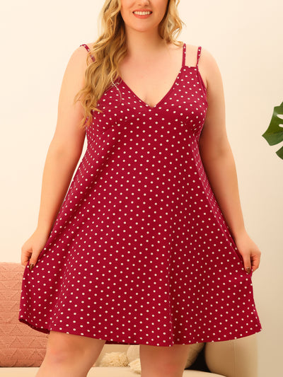 Knit Relax Fit Polka Dot Deep V Camisole