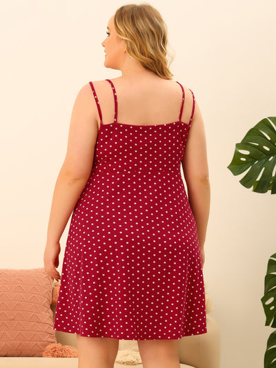 Knit Relax Fit Polka Dot Deep V Camisole