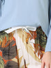 Womens 2pcs Long Sleeve Capri Pants Floral Lounge Set Sleepwear Pajama Sets