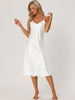 Womens Satin Pajama Nightdress Nightshirt Sleepwear V-Neck Lounge Nightgown