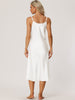 Womens Satin Pajama Nightdress Nightshirt Sleepwear V-Neck Lounge Nightgown
