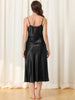 Womens Satin Pajama Nightdress Nightshirt Sleepwear V-Neck Lounge Nightgown