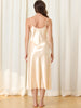 Womens Satin Pajama Nightdress Nightshirt Sleepwear V-Neck Lounge Nightgown