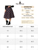 A Line Below The Knee Woven Tartan Flare Skirt