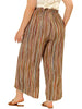 Wide Leg Woven Tassel Elastic Waist Pants