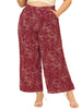 Women Plus Size High Waist Casual Wide Leg Long Palazzo Lounge Pants Trousers