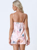 Womens Sleeveless Cami Shirt Satin Lounge Set Nightwear Sleepwear Pajama Sets