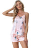 Womens Sleeveless Cami Shirt Satin Lounge Set Nightwear Sleepwear Pajama Sets