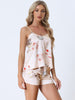 Womens Sleeveless Cami Shirt Satin Lounge Set Nightwear Sleepwear Pajama Sets