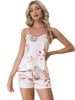 Womens Sleeveless Cami Shirt Satin Lounge Set Nightwear Sleepwear Pajama Sets