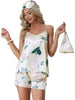 Womens Sleeveless Cami Shirt Satin Lounge Set Nightwear Sleepwear Pajama Sets