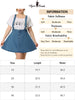 A Line Denim Elastic Back Suspender Skirt