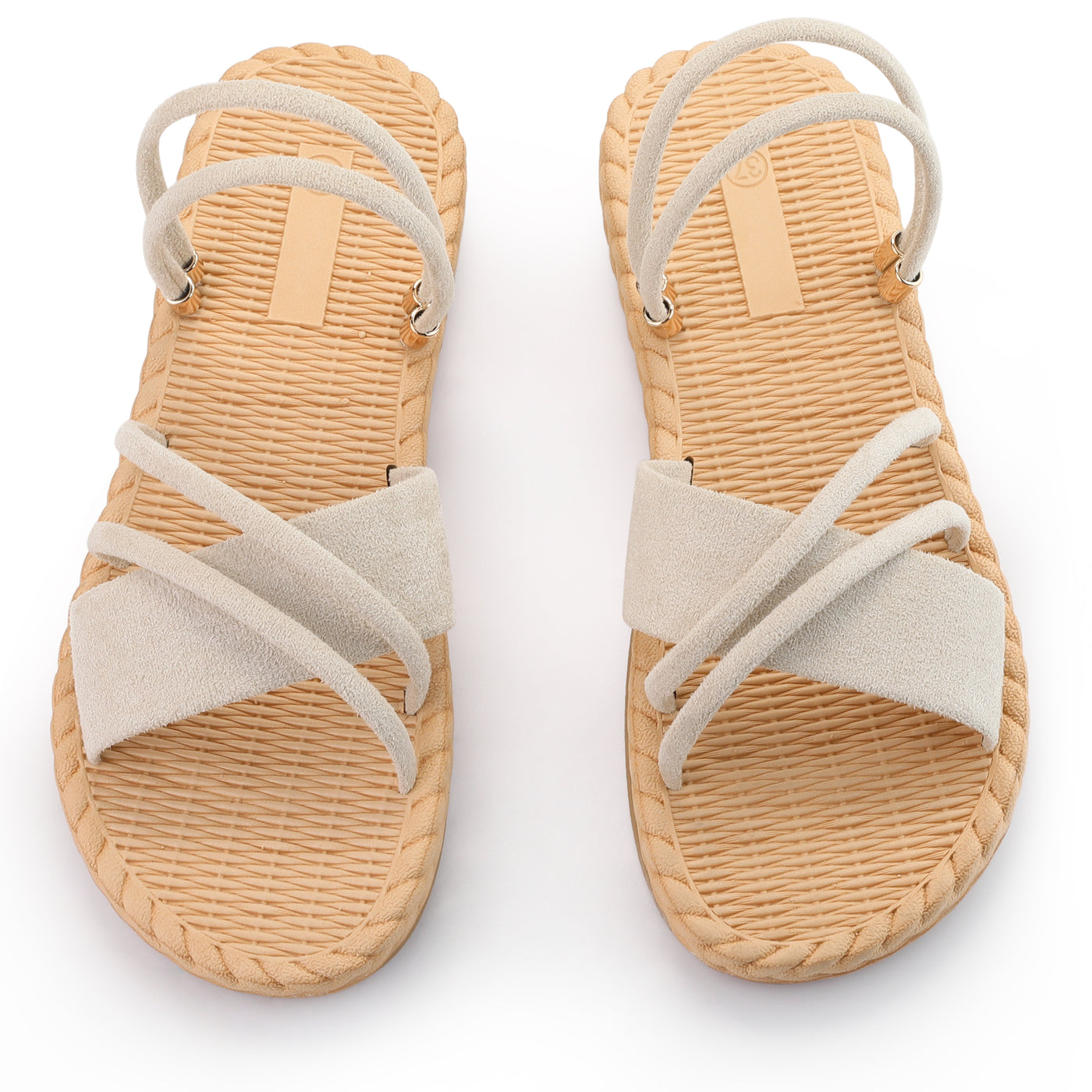 Bublédon Perphy Open Toe Strappy Sandals Slingback Flat Sandal for Women