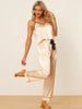 Home Clothes Suspenders Soft Ice Silk Pajamas 3 Pieces Set