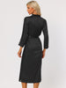 Satin Lace Trim Long Sleeve Dressing Gown Bathrobe Bridesmaid Wedding Bride Robe Nightgown Sets