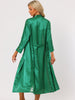 Satin Lace Trim Long Sleeve Dressing Gown Bathrobe Bridesmaid Wedding Bride Robe Nightgown Sets