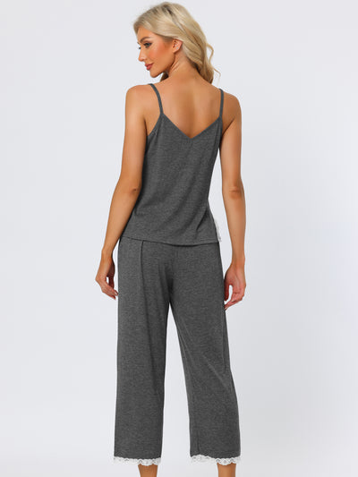 Women Soft Cami Top and Capri Modal Pajama Sleepwear