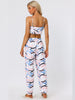 Womens 3Pjs Sleepwear Cute Print Cami with Shorts Loungewear Pants Pajama Set