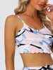 Womens 3Pjs Sleepwear Cute Print Cami with Shorts Loungewear Pants Pajama Set