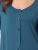 Womens Short Sleeve Nightshirt Button Down Nightgown Sleepwear Pajama Dress