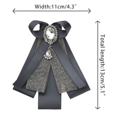 Rhinestoneand Pearl Ribbon Neck Accessories Bow Tie