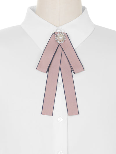 Pre-Tied Collar Necke Elegant Clips Pin Bow Tie