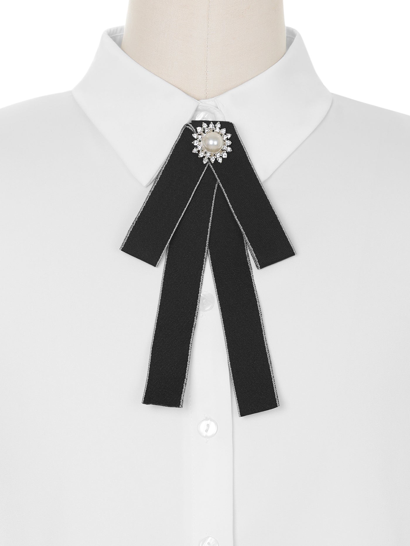 Bublédon Pre-Tied Collar Necke Elegant Clips Pin Bow Tie